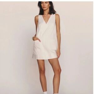 Reformation White Sleeveless Dress
